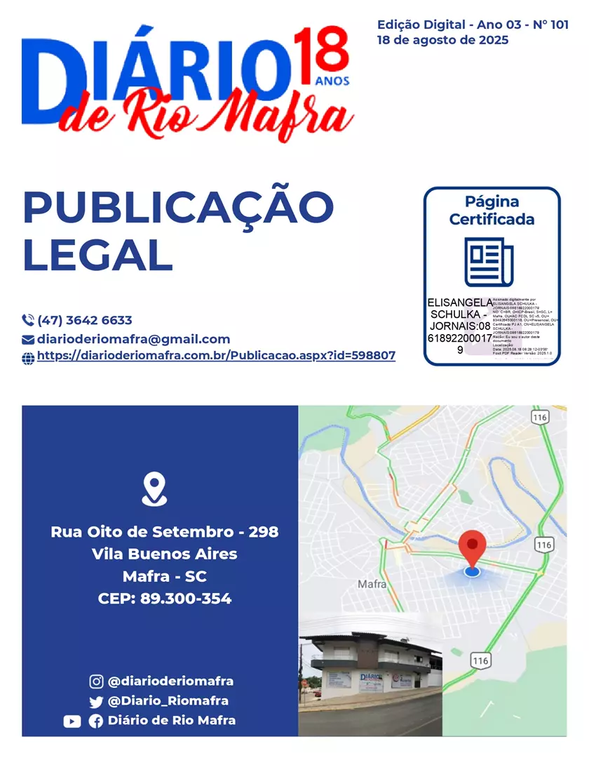 Publicação Legal nº 101